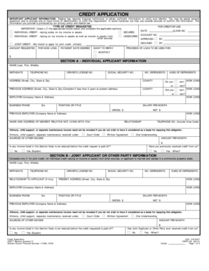 Credit Application Form