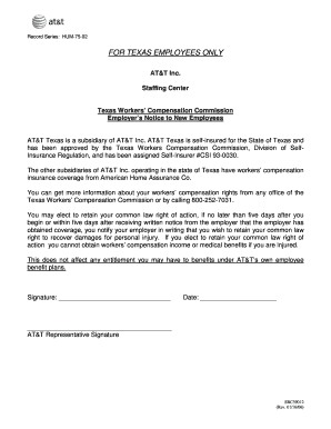 Texas Workers’ Compensation Notice