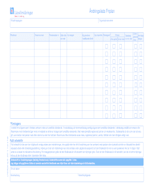 Swedish Pension Plan Change List