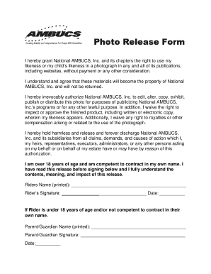 Photo Release Form