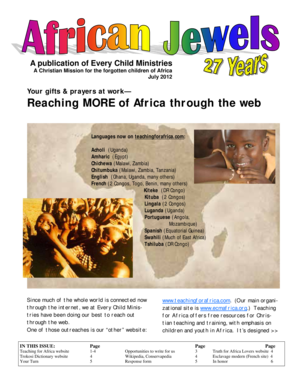 Every Child Ministries Newsletter