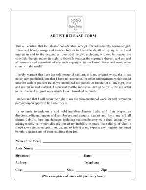 Artist Release Form