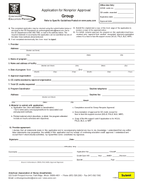 Application for Nonprior Approval