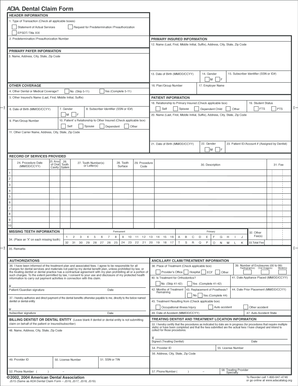 Dental Claim Form