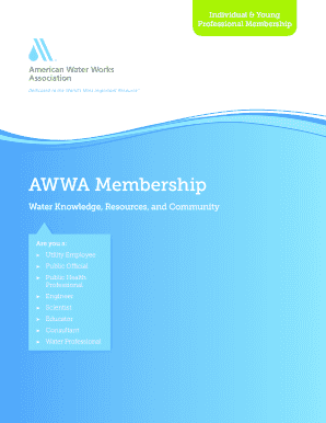 AWWA Individual Membership Application