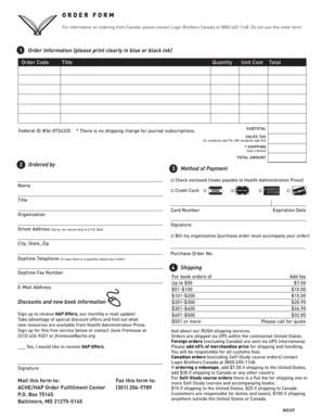 Health Administration Press Order Form
