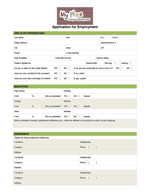 Application for Employment