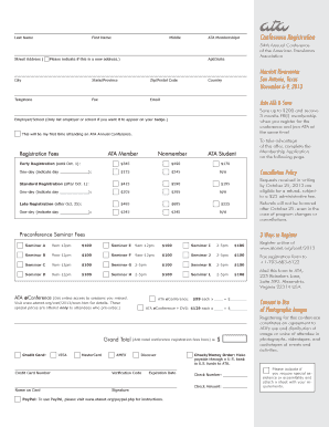 ATA Conference Registration Form