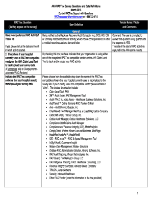 AHA RACTrac Survey Questions and Data Definitions
