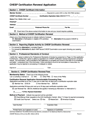 Certified Healthcare Environmental Services Professional Renewal Application