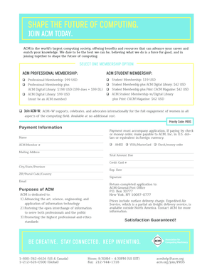 ACM Membership Application Form