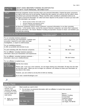 Western Funding Privacy Notice