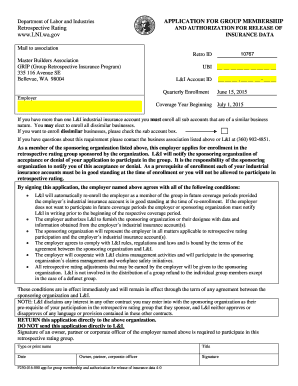 Group Retrospective Insurance Program Application