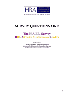 H.A.I.L. Survey Questionnaire