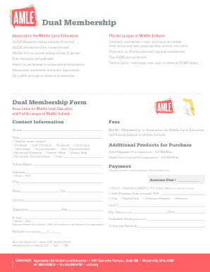 Dual Membership Form for AMLE and FLMS