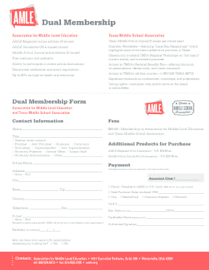 Dual Membership Application Form
