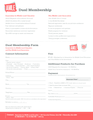 Dual Membership Form