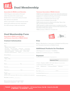 Dual Membership Form