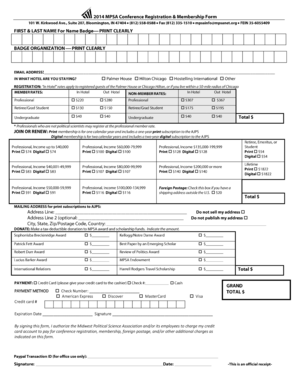 Midwest Political Science Association Payment Form