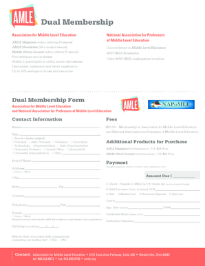 Dual Membership Application Form