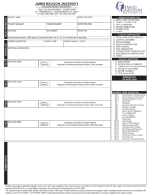 VSMP Construction Permit Inspection Form