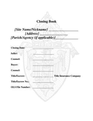 Closing Book Cover and Table of Contents HSC FORMdoc - ccfm