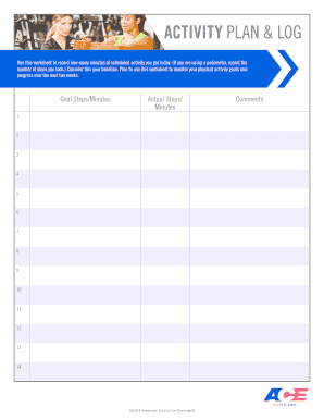Physical Activity Plan and Log
