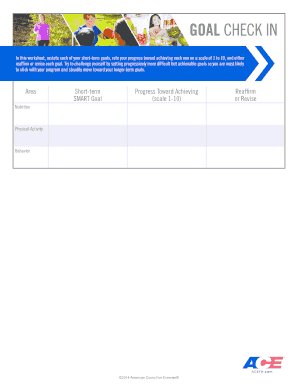 Goal Check In Worksheet