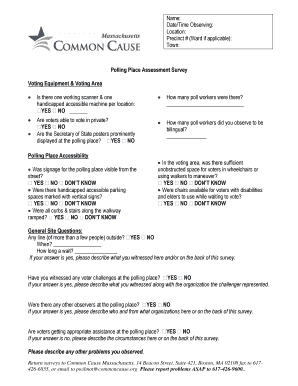 Polling Place Assessment Survey