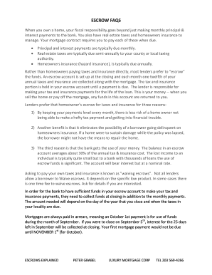 Escrow Option Form