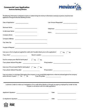 Commercial Loan Application
