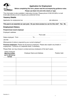 Employment Application Form