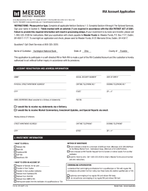 IRA Account Application