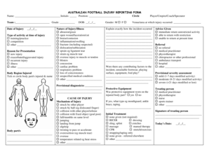 Australian Football Injury Reporting Form