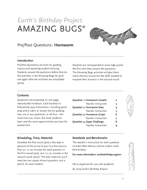 Hornworm Growth and Data Worksheet