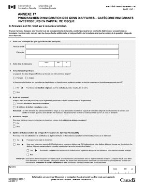 Programme d'immigration des gens d'affaires – Catégorie Immigrants investisseurs en capital de risque