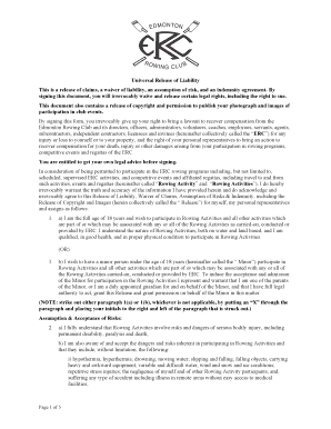 Universal Release of Liability