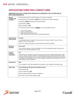 Credit Card Application Form