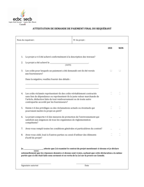 ATTESTATION DE DEMANDE DE PAIEMENT FINAL DU REQURANT - ECBC