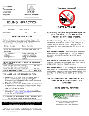 Sustainable Transportation Education Program Violation Notice