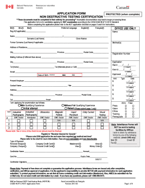 NDT Certification Application Form