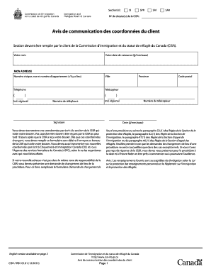 Notification of Client Contact Information