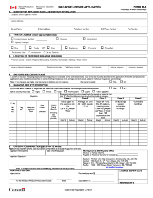Magazine Licence Application Form 10A
