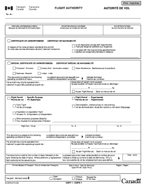 Special Certificate of Airworthiness