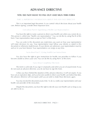 Advance Directive Form