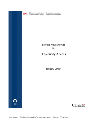 Internal Audit Report on - osfi-bsifgcca