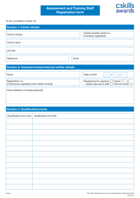 Assessment and Training Staff as a CAA Assessor or - cskills