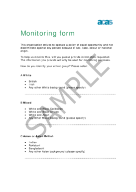 Equal Opportunity Monitoring Form