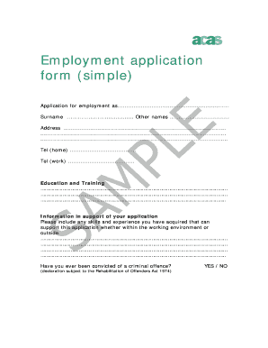 Employment Application Form
