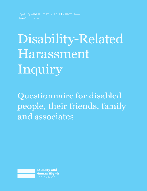 Disability-Related Harassment Inquiry Questionnaire